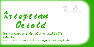 krisztian oriold business card